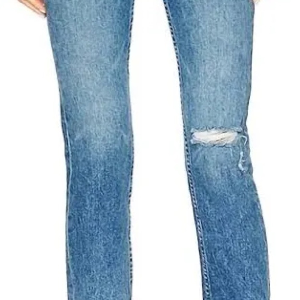 Mother The Tomcat in wash: Completely Over Classic Blue Distressed Women's Jeans